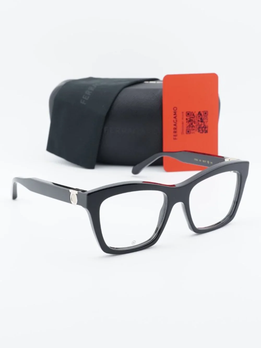 Salvatore Ferragamo SF3022 001 Cat Eye Eyeglasses 53mm – Black